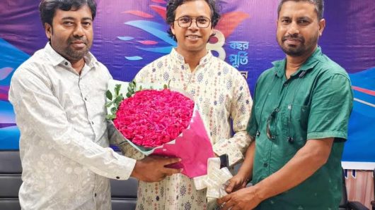 মাছরাঙা টেলিভিশনের ১৪ বছর পূর্তিতে এমজাস সিলেটের ফুলেল শুভেচ্ছা